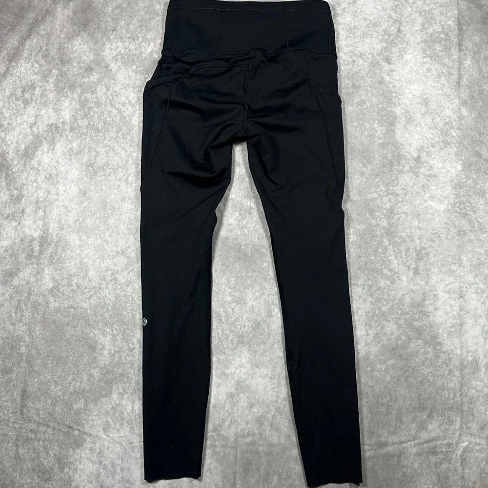 Lululemon Speed Up Tight Black High Rise Leggings Pockets Size 4 Athletic Yoga